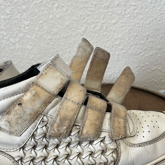 Zimmermann White Leather High-Top Velcro Trainer Sneakers Women's Size 38 US 7.5 - Picture 5 of 11